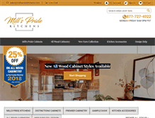 Tablet Screenshot of millspridekitchens.com